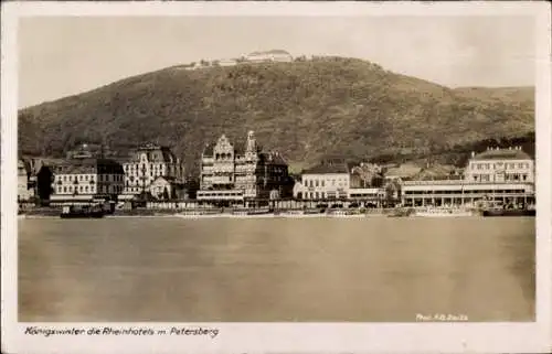 Ak Königswinter am Rhein, Rheinhotels, Petersberg, Kurhotel Petersberg