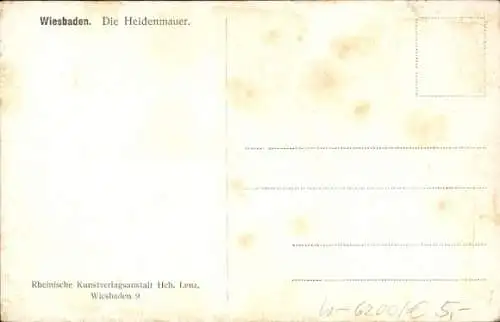 Ak Wiesbaden in Hessen, Heidenmauer