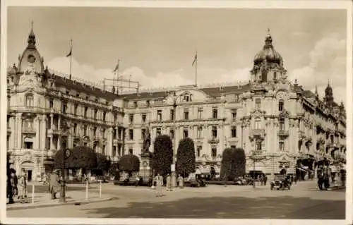 Ak Wiesbaden in Hessen, Kaiser-Friedrich-Platz, Hotel Nassauer Hof