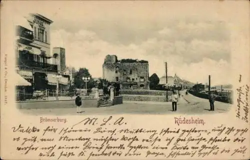 Ak Rüdesheim am Rhein, Brömserburg