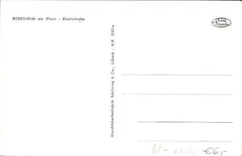 Ak Rüdesheim am Rhein in Hessen, Rheinstraße