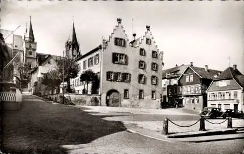 Ak Oppenheim am Oberrhein, Katharinenkirche, Rathaus