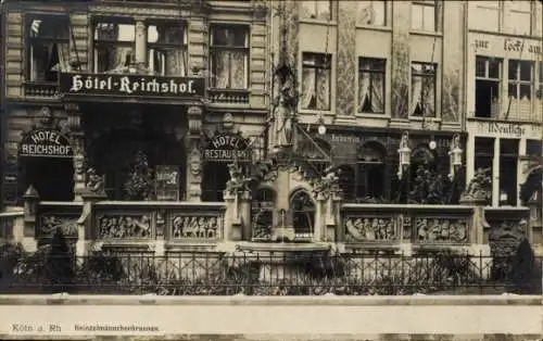 Ak Köln am Rhein, Heinzelmännchenbrunnen, Hotel Reichshof