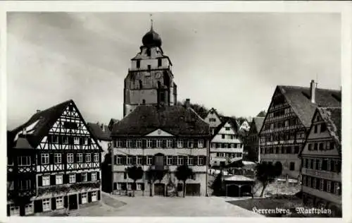 Ak Herrenberg in Württemberg, Marktplatz