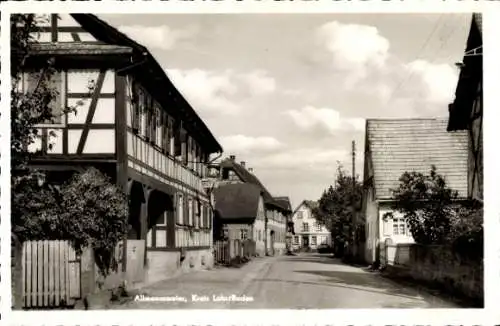 Ak Allmannsweier Schwanau in Baden, Straße, Fachwerkhaus