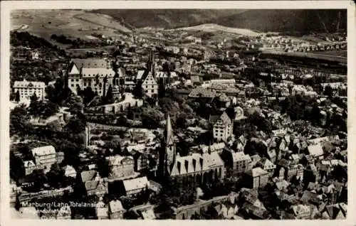 Ak Marburg an der Lahn, Totalansicht, Luftbild