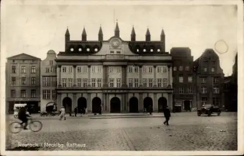 Ak Hansestadt Rostock, Rathaus