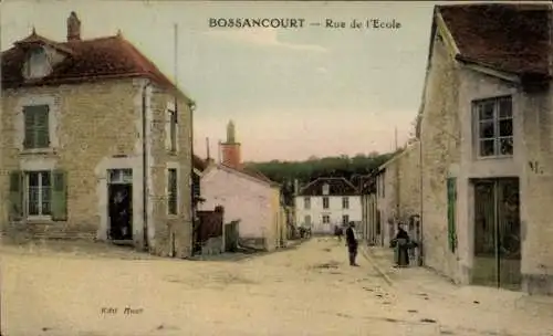 Ak Bossancourt Aubé, Rue de l’Ecole