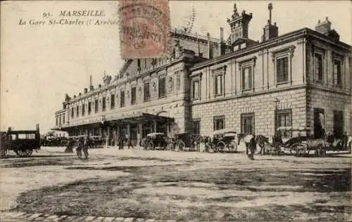 Ak Marseille Bouches du Rhône, Gare Saint Charles