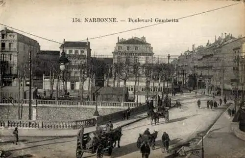 Ak Narbonne-Aude, Boulevard Gambetta