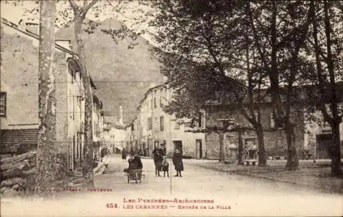 Ak L'Ariège de Cabanne, Eingang zur Stadt