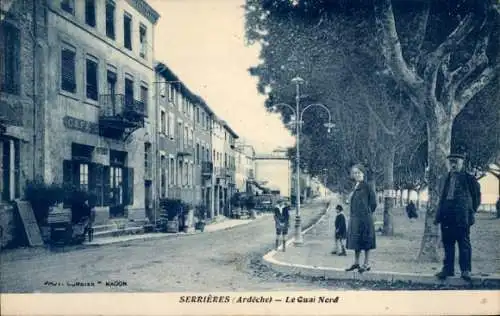 Ak Serrières Ardèche, Quai Nord