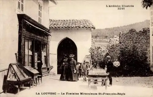 Ak Lalouvesc Ardèche, Wundertätiger Brunnen St-Francois-Regis