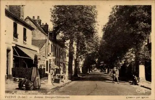 Ak Yvetot Seine Maritime, Avenue Georges Clemenceau