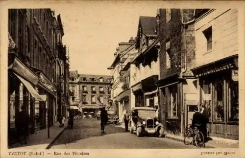 Ak Yvetot Seine Maritime, Rue des Victoires