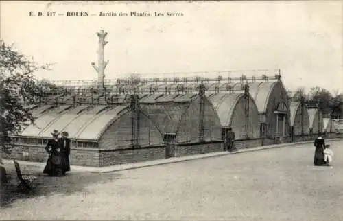 Ak Rouen Seine-Maritime, Jardin des Plantes, Les Serres