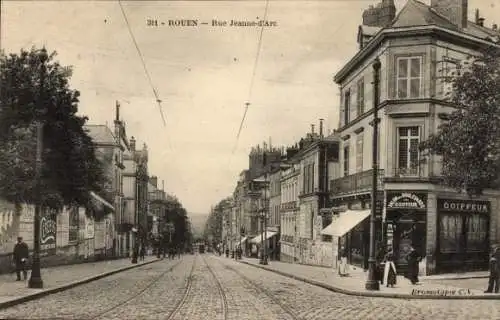 Ak Rouen Seine Maritime, Rue Jeanne d'Arc