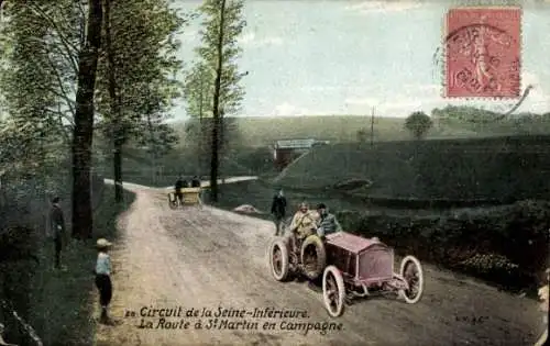 Ak Seine Maritime, Rundgang der Seine Inferieure, Der Weg nach St. Martin auf dem Land