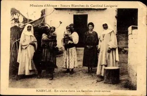 Ak Kabylie Algeria, Missions of Africa, Besuch christlicher Familien