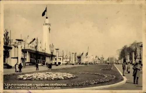 Ak Brüssel Brüssel, Ausstellung 1935, Allee du Centenaire Eeuwfeestlaan