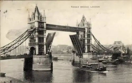 Ak London Stadt England, Tower Bridge