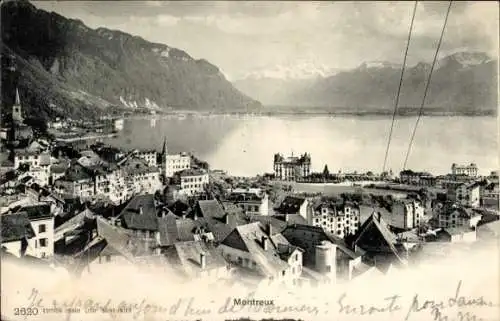 Ak Montreux Kanton Waadt Schweiz, Panorama