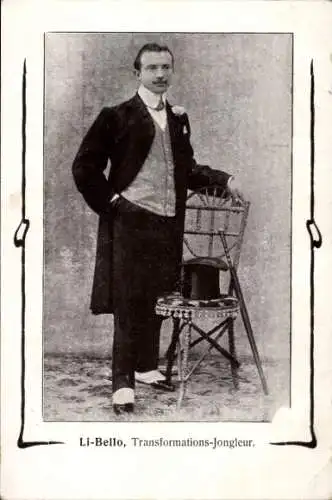 Ak Li-Bello, Transformations-Jongleur, Portrait