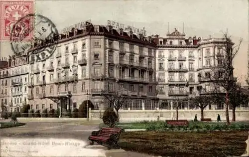 Ak Genève Genf Schweiz, Grand Hôtel Beau Rivage