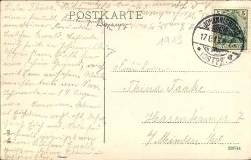 Ak Masuren Ostpreußen, Cruttinnafluss