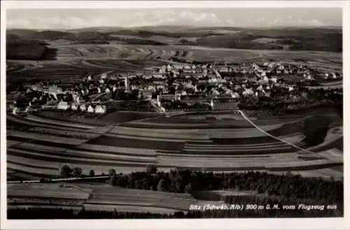 Ak Bitz Schwäbische Alb Württemberg, Fliegeraufnahme