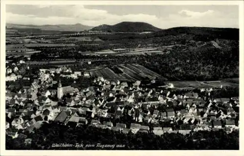 Ak Weilheim an der Teck Schwäbische Alb, Fliegeraufnahme