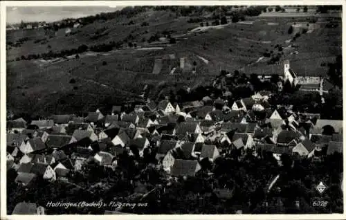 Ak Haltingen Weil am Rhein, Fliegeraufnahme