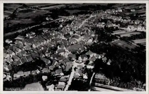 Ak Großgartach Leingarten in Württemberg, Fliegeraufnahme