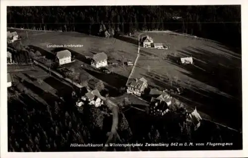 Ak Zwieselberg Alpirsbach im Schwarzwald, Fliegeraufnahme