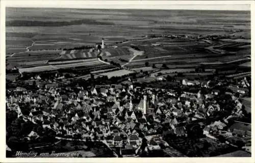 Ak Wemding in Schwaben, Fliegeraufnahme