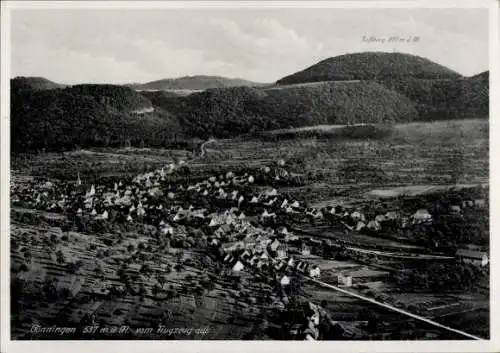 Ak Gönningen Reutlingen in Württemberg, Fliegeraufnahme, Roßberg