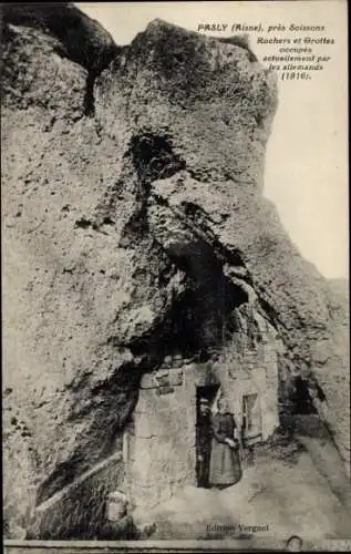 Ak Pasly Aisne, Rochers et Grottes