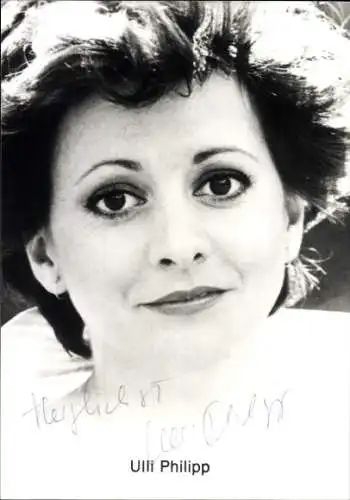 Ak Schauspielerin Ulli Philipp, Portrait, Autogramm