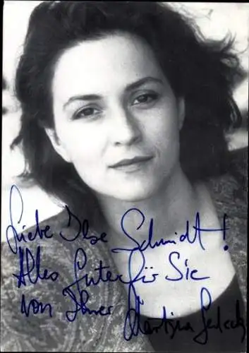 Ak Schauspielerin Martina Gedeck, Portrait, Autogramm