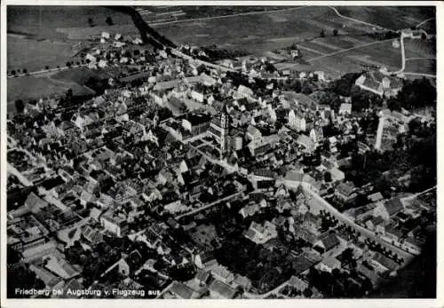 Ak Friedberg in Bayern, Fliegeraufnahme