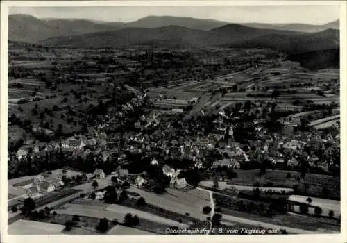 Ak Oberschopfheim Friesenheim in Baden, Fliegeraufnahme