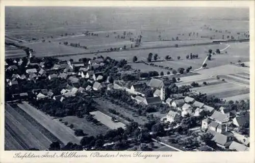 Ak Seefelden Buggingen Markgräflerland, Fliegeraufnahme