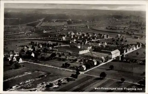 Ak Friedlingen Weil am Rhein Baden, Fliegeraufnahme