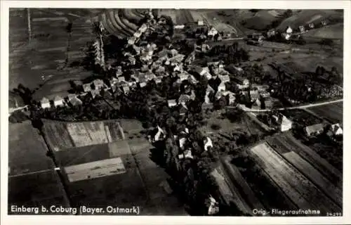 Ak Einberg bei Coburg Rödental Oberfranken, Fliegeraufnahme