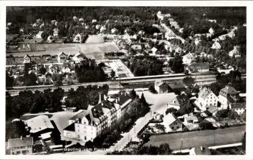 Ak Gauting in Oberbayern, Fliegeraufnahme