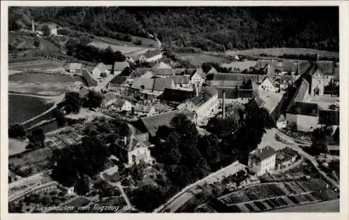 Ak Tückelhausen Ochsenfurt in Unterfranken, Fliegeraufnahme