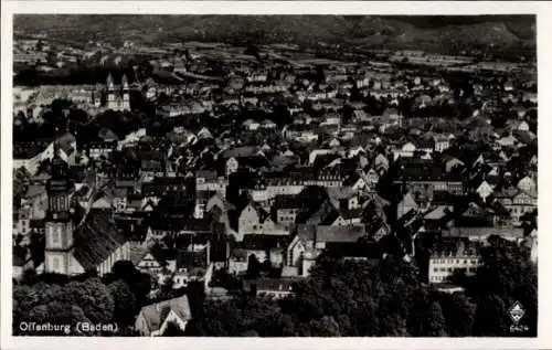 Ak Offenburg in Baden Schwarzwald, Fliegeraufnahme