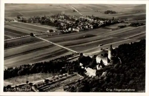 Ak Tonndorf Thüringen, Fliegeraufnahme, Schloss