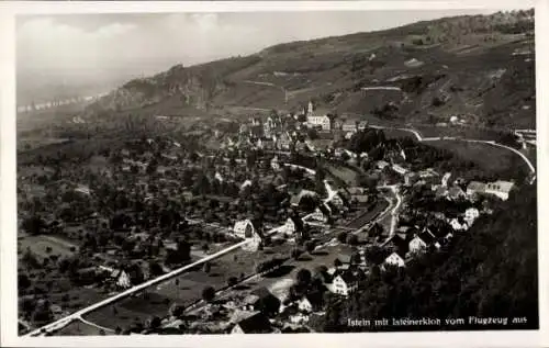 Ak Istein Efringen Kirchen am Rhein, Isteiner Klotz, Fliegeraufnahme