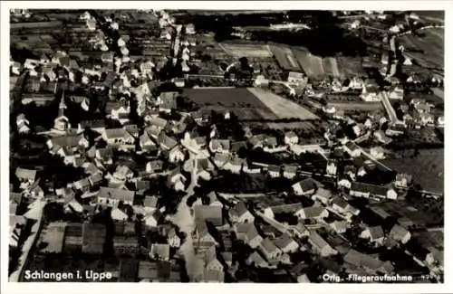 Ak Schlangen in Lippe Teutoburger Wald, Fliegeraufnahme